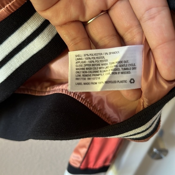 MOSSIMO Embroidered Varsity Bomber Jacket - Picture 9 of 11